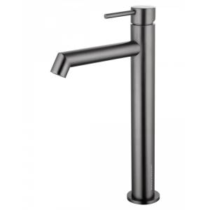 Смеситель для раковины Wonzon & Woghand WW-H1064-BGG высокий, темный графит