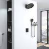 Душевой комплект Vincea Inspire VSFW-3I21MT3RMB встраиваемый, термостатический, двухрежимный, черный матовый