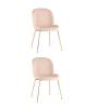 Набор из 2 стульев Stool Group Beetle 8329 VELVET BEIGE X2 бежевый