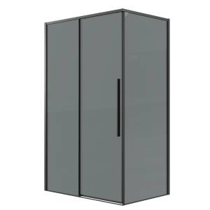 Душевой уголок Grossman Galaxy 120.K33.01.1210.21.10 профиль черный матовый, стекло тонированное, 120x100x195