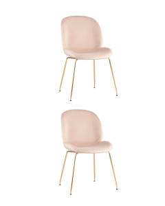Набор из 2 стульев Stool Group Beetle 8329 VELVET BEIGE X2 бежевый