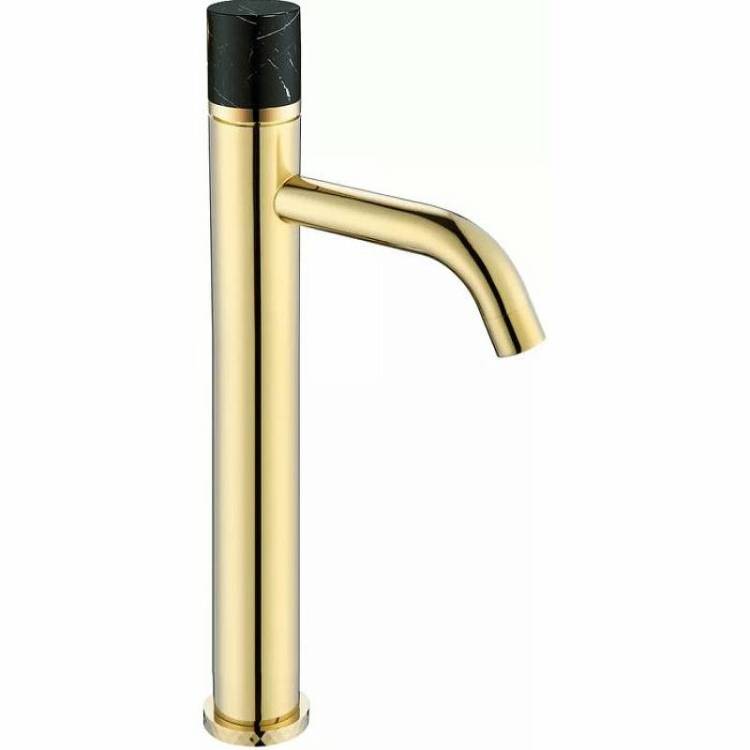 Смеситель для раковины Boheme Stick 122-G-MR-BLACK Gold Mramor Black