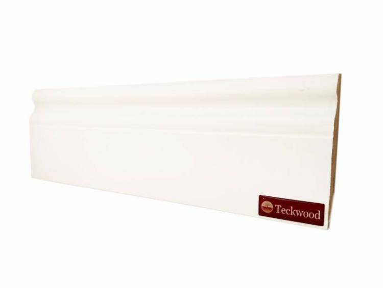 Плинтус МДФ TeckWood Белый Классик (под покраску) 2150х80х16
