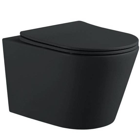 Унитаз подвесной Aquatek Вега AQ1905-MB безободковый, с крышкой-сиденьем микролифт