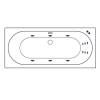 Акриловая ванна Excellent Oceana 180x80 "LINE" (бронза) фото 2