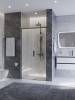 Душевая дверь в нишу Cezares PLANE-BF-1-100-C-GM профиль оружейная сталь, стекло прозрачное, 100x195 фото 3