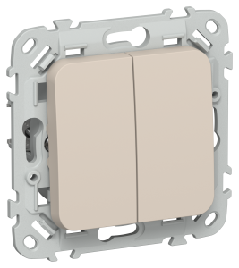 Выключатель 2-клавишный IEK Flite FI-V20-0-10-1-K88 льняной