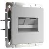 Розетка компьютерная RJ45 2-местная Werkel W1181106 серебряный