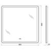 Зеркало Belbagno Marino SPC-MAR-800-800-LED-TCH-WARM с подсветкой, сенсорным выключателем и подогревом фото 7