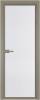 Межкомнатная дверь Profil Doors 1 AV цвет профиля Никель матовый, стекло безопасное 6 мм мору белый 700x2000