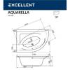 Акриловая ванна Excellent Aquarella 170x110 (левая) "ULTRA" (хром) фото 3