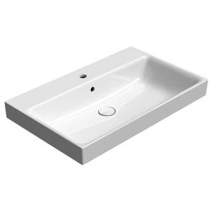 Раковина GSI Nubes 9622111 80 см, белая глянцевая