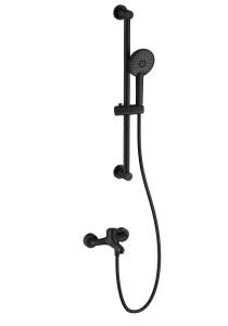 Смеситель для ванны Wonzon & Woghand WW-4560-MB с душевым гарнитуром, черный матовый