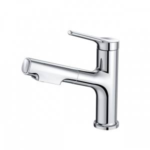 Смеситель для раковины Wonzon & Woghand WW-A40862-CR с выдвижным изливом, хром