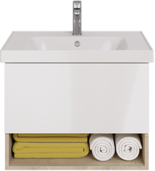 Тумба для комплекта Dreja Perfecto 70 дуб эврика/белый глянец