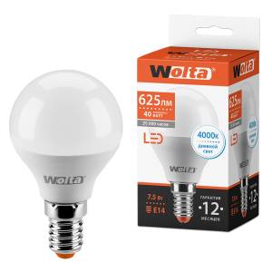 Светодиодная лампа Wolta 25S45GL7.5E14