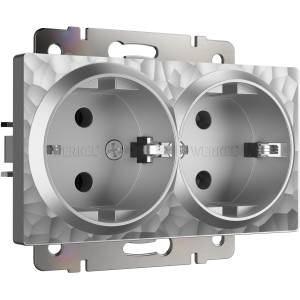 Розетка двойная с заземлением Werkel Hammer W1272006