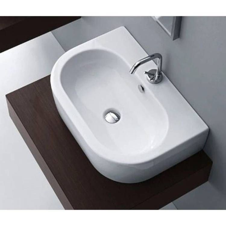 Раковина Kerasan Flo 314201*1 накладная, белый
