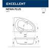 Акриловая ванна Excellent Newa 160x95 (правая) "ULTRA" (бронза) фото 3