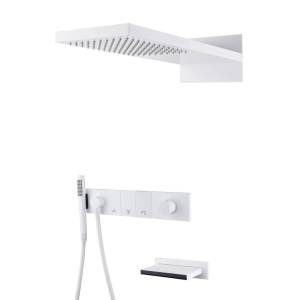 Душевая система Boheme Zodiac 132-2-MW белая матовая, с изливом