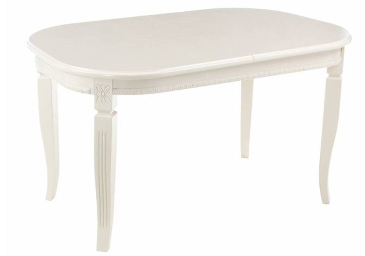 Стол Woodville Romeo 270770 молочный без патины 130(170)x85x75