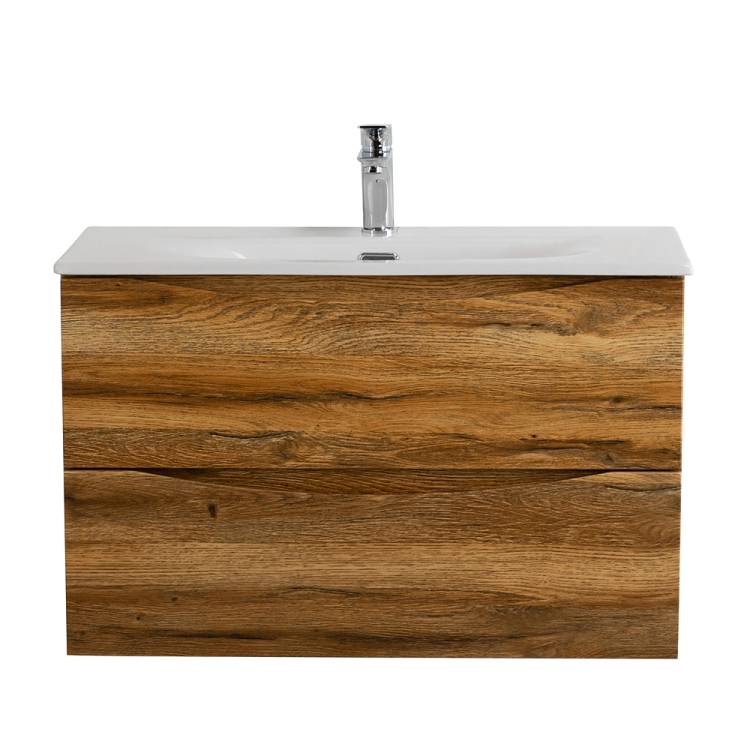 Тумба с раковиной BelBagno MARINO-CER-MINI-800-2C-SO-RR-P подвесная, Rovere Rustico, 51.6x81x40