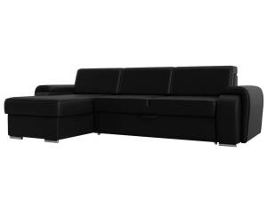 Диван угловой Лига Диванов Лига-025 119256L черный, левый угол