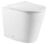 Унитаз приставной Iberica Blanca Burgos Alto IB.BRA.334.1B1 безободковый, с крышкой-сиденьем микролифт фото 2