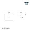 Тумба с раковиной Sintesi STL.W7024_SIN-LVB-APP-409 подвесная, Дуб сонома, белый глянцевый фото 13