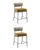 Набор из 2 полубарных стульев Stool Group Ponpoun Totoro Barstool OTE-SH 170+272 X2 бежевый терракотовый