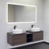 Тумба с раковиной Comforty Портленд-150 00-00013687CF дуб шоколадно-коричневый со столешницей под мрамор Калакатта Блэк c раковинами Comforty 9110