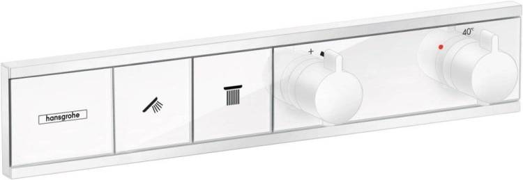 Термостатический смеситель Hansgrohe RainSelect 15380700 для ванны, белый матовый