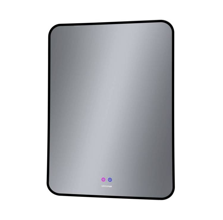 Зеркало Grossman Elegans-норма Black 1760802 600x800x45 мм, LED с сенсорным выключателем и подогревом