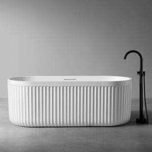 Ванна из искусственного камня Abber Stuttgart AM9925 170x75 белая матовая