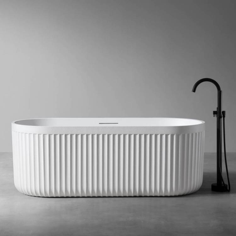 Ванна из искусственного камня Abber Stuttgart AM9925 170x75 белая матовая