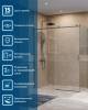 Душевой уголок BelBagno SOFT_CLOSE-2-AH-1-160/80-C-GM профиль оружейная сталь, стекло прозрачное, 160x80x200 фото 10
