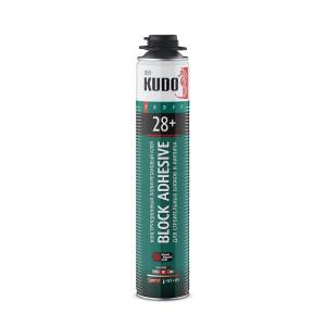 Клей-пена полиуретановая для строительных блоков KUDO Proff 28+ всесезонная 1 л