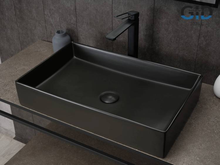 Раковина Gid Geométrico Bm9496 53363 черная матовая, 60.5x37x11