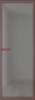 Межкомнатная дверь Profil Doors 1 AGN цвет профиля Красный антрацит, стекло безопасное 4 мм иней графит 700x2000
