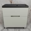 Тумба с раковиной Style Line Матис 80 напольная, олива, раковина антрацит, 82x80x45