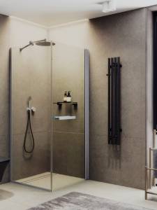 Душевой уголок MaybahGlass MGY-1312-5 профиль хром матовый, стекло бесцветное, 90x90x197.5