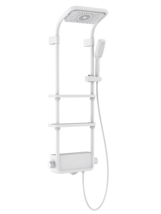 Душевая система AQUAme AQM8003W с термостатом, Белый