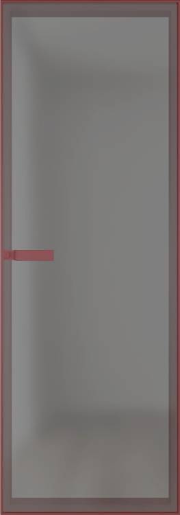 Межкомнатная дверь Profil Doors 1 AGN цвет профиля Красный антрацит, стекло безопасное 4 мм иней графит 700x2000
