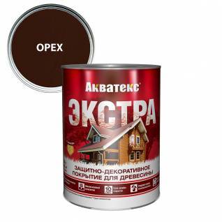 Защитно-декоративное покрытие для древесины Акватекс Экстра полуглянцевое орех 0.8 л