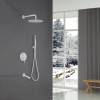 Душевая система Abber Emotion AF8817W с изливом, белая матовая фото 2