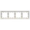 Рамка 4-постовая IEK Brite BR-M42-12-K91 арктический белый/белый фото 5