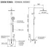 Душевая система Remer Elegance EQ34A8MPUFM25NO черный матовый, с изливом, с термостатом фото 2