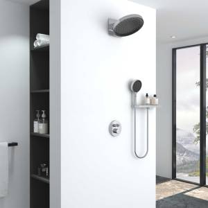 Душевой комплект Vincea Inspire VSFW-3I22MT3RCH встраиваемый, термостатический, двухрежимный, хром глянцевый