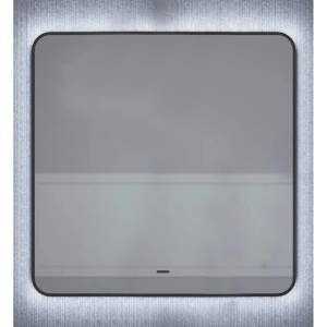 Зеркало Uperwood Modul 3049345672 с подсветкой, бесконтактный сенсор, антизапотевание, холодная подсветка, черное, 80x80 см