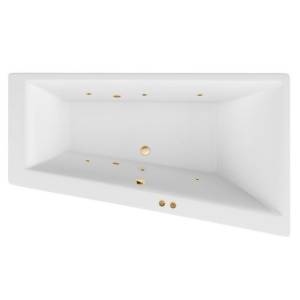 Акриловая ванна Excellent Sfera 170x100 (правая) "SOFT" (золото)
